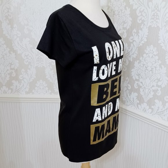 NWT I Only Love My Bed And My Mama T-Shirt Graphic Tee Juniors Size XL - Picture 2 of 4